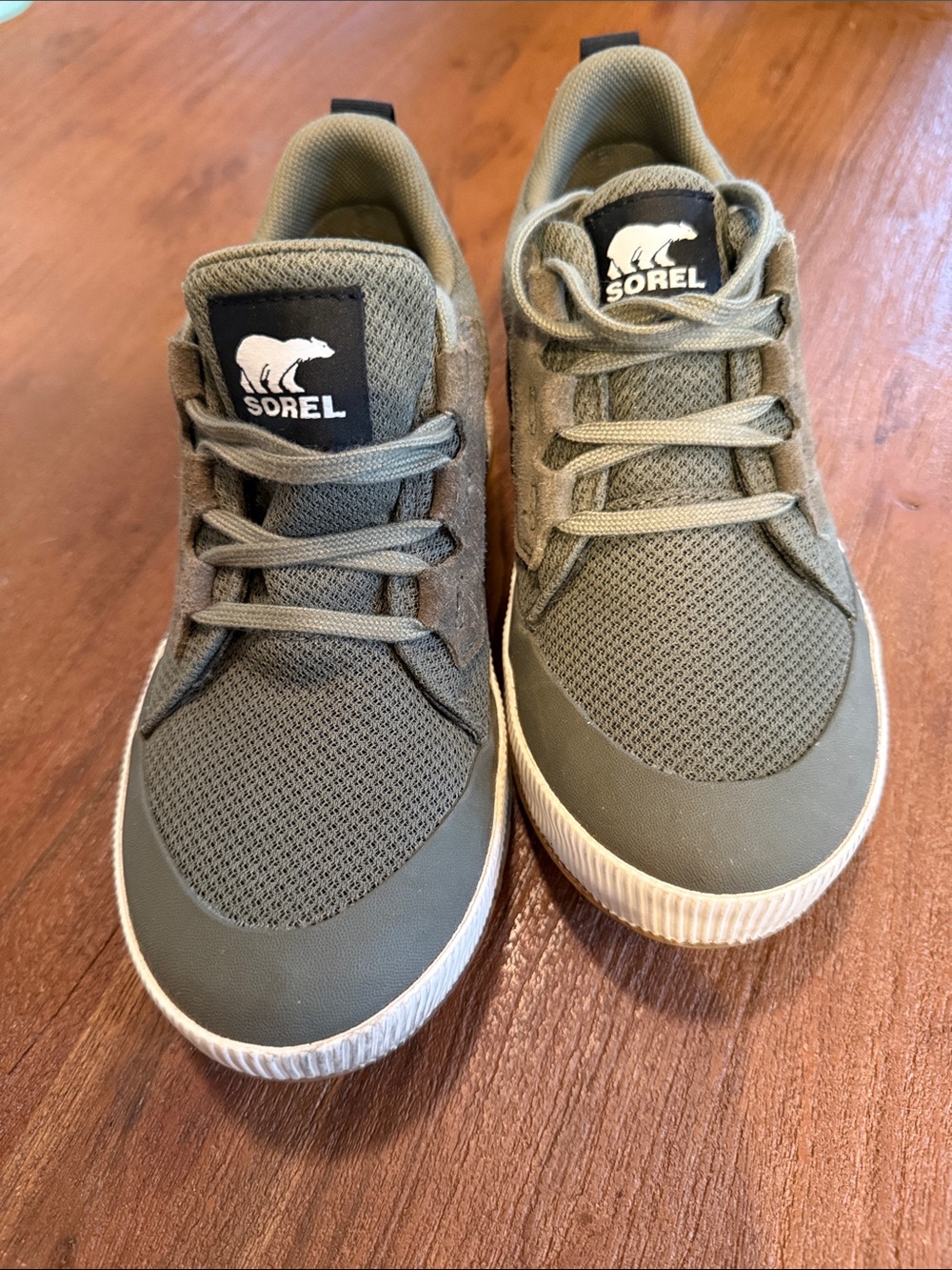 Sorel Women’s Olive Green Out n’ About Lace-Up Sneaker